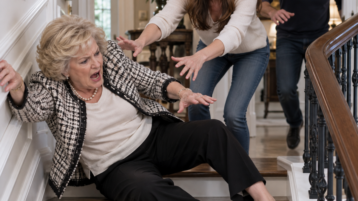 Her mother-in-law screamed, “Get out of my house!” — seconds later, she fell down the stairs
