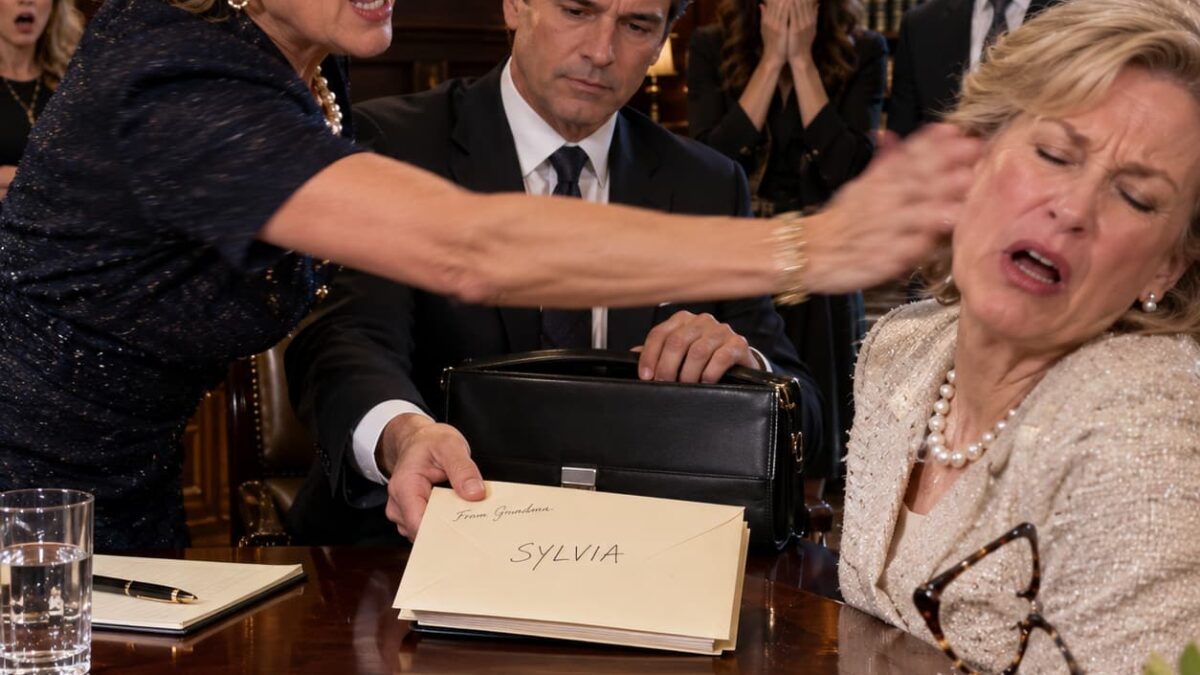 My aunt slapped my mother during Grandma’s will reading—then the attorney opened a second envelope with my aunt’s name on it