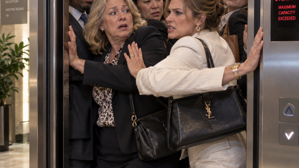 She forced her way into a full elevator — then the overload alarm exposed more than she expected