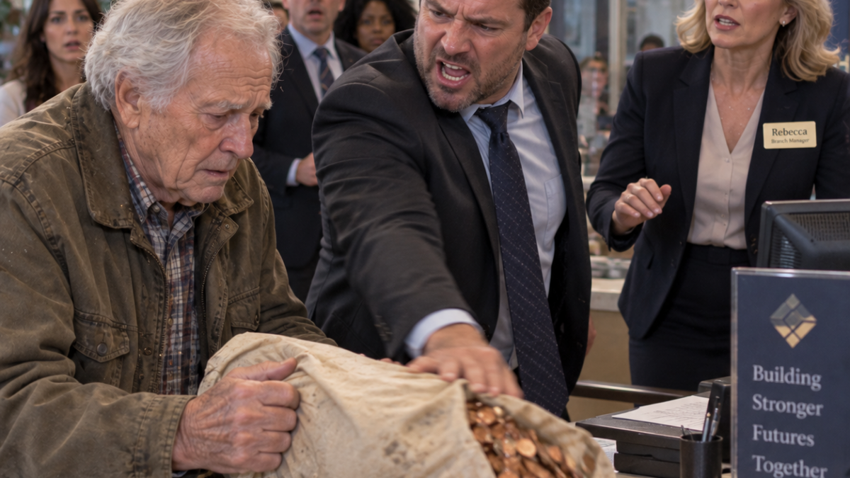 He mocked an old man for bringing a bag of coins to the bank — then the manager came out