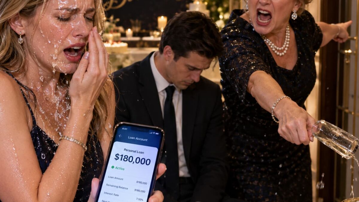 My mother-in-law threw a drink in my face and told me to leave her son—so I stopped protecting the secret that was keeping her family afloat